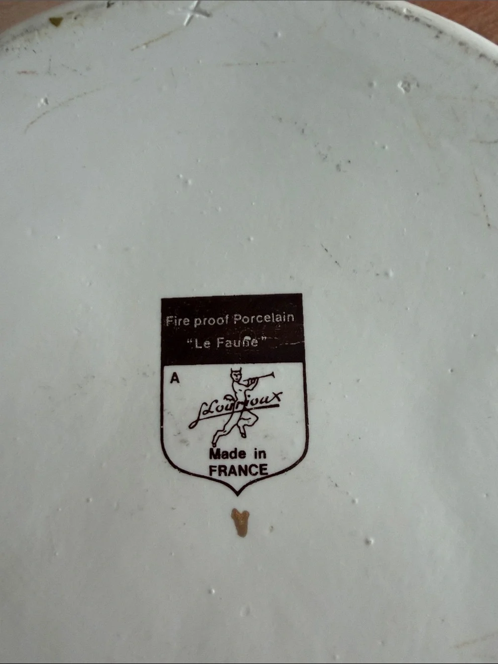 Vintage Louis Lourioux Porcelain Casserole Dish Le Faune Line Wild Flower No Lid